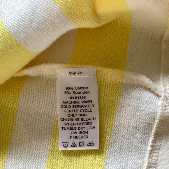 Isaac Mizrahi Striped Button Front Knit Jacket Yellow SZ M - Picture 13 of 16